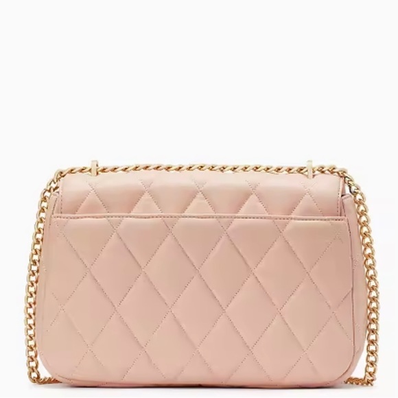 Kate Spade Carey Medium Quilted Flap Shoulder Bag Light Pink - Picture 5 of 6